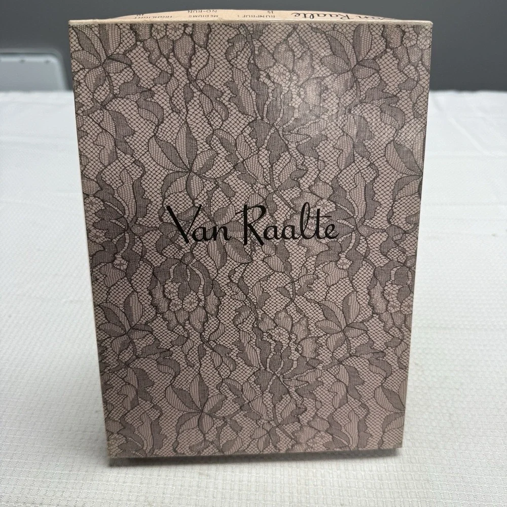 Vtg 50s VAN RAALTE Runpruf 15 Highlight 10 Nylon Hose Stockings Seam New 1 Box